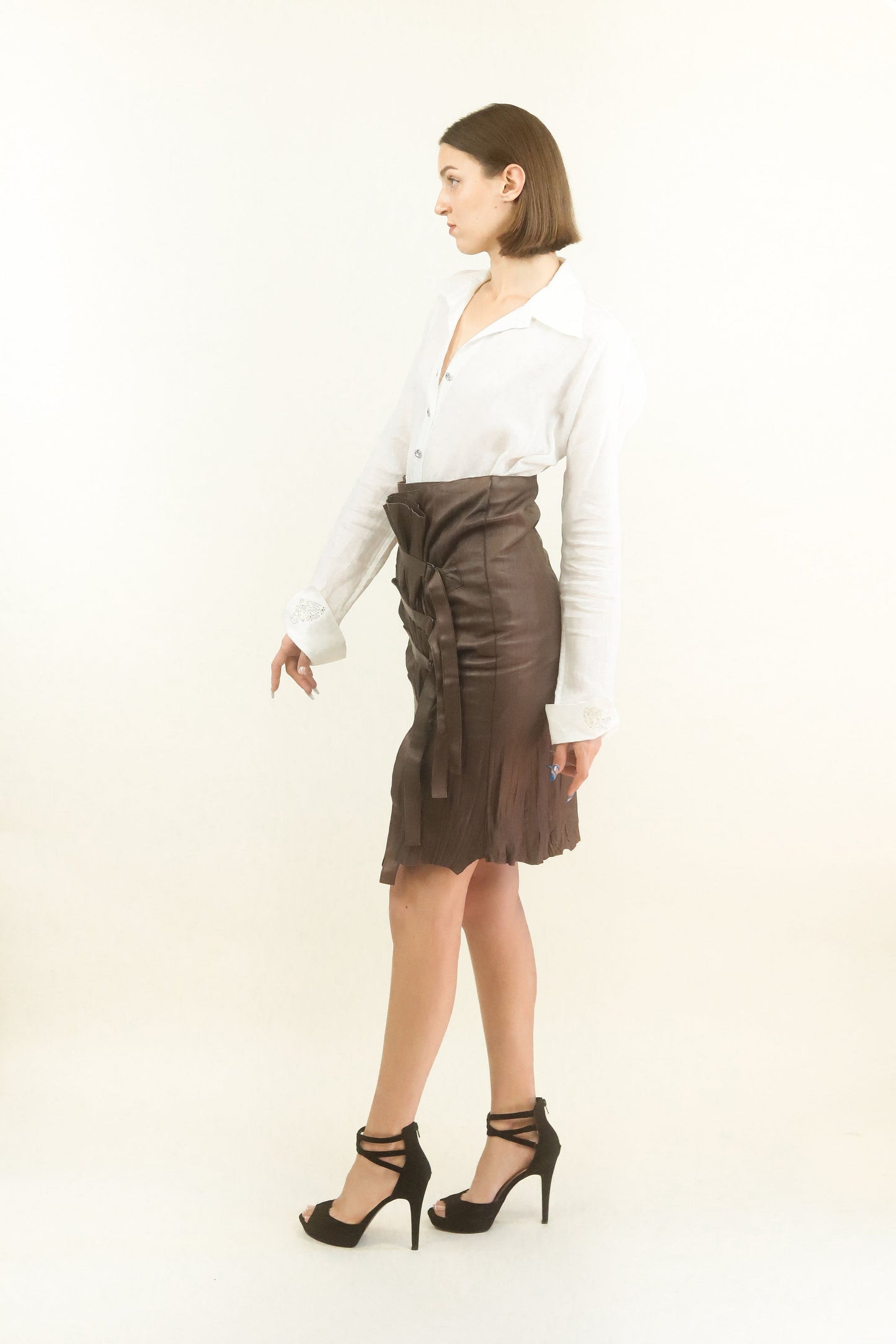 Jean Paul Gaultier Spring 2004 Leather Bondage Skirt