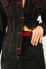 Load image into Gallery viewer, D&amp;G Denim Skirt Suit
