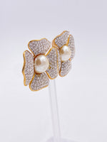 Load image into Gallery viewer, Kenneth Jay Lane Crystal Flower Earrings
