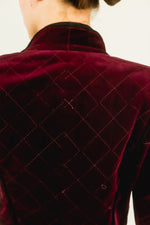 Load image into Gallery viewer, Ungaro Wine Velvet Skirt Suit Set
