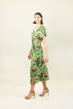 Load image into Gallery viewer, 1940&#39;s Silk Printed Dress
