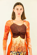 Load image into Gallery viewer, Jean Paul Gaultier Mesh Print Side Stripe Dress
