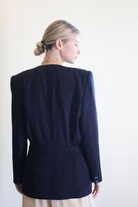 Valentino Navy Double Breasted Blazer