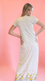 Load image into Gallery viewer, Stavropoulos Silver Lamé and Embroidered Gown
