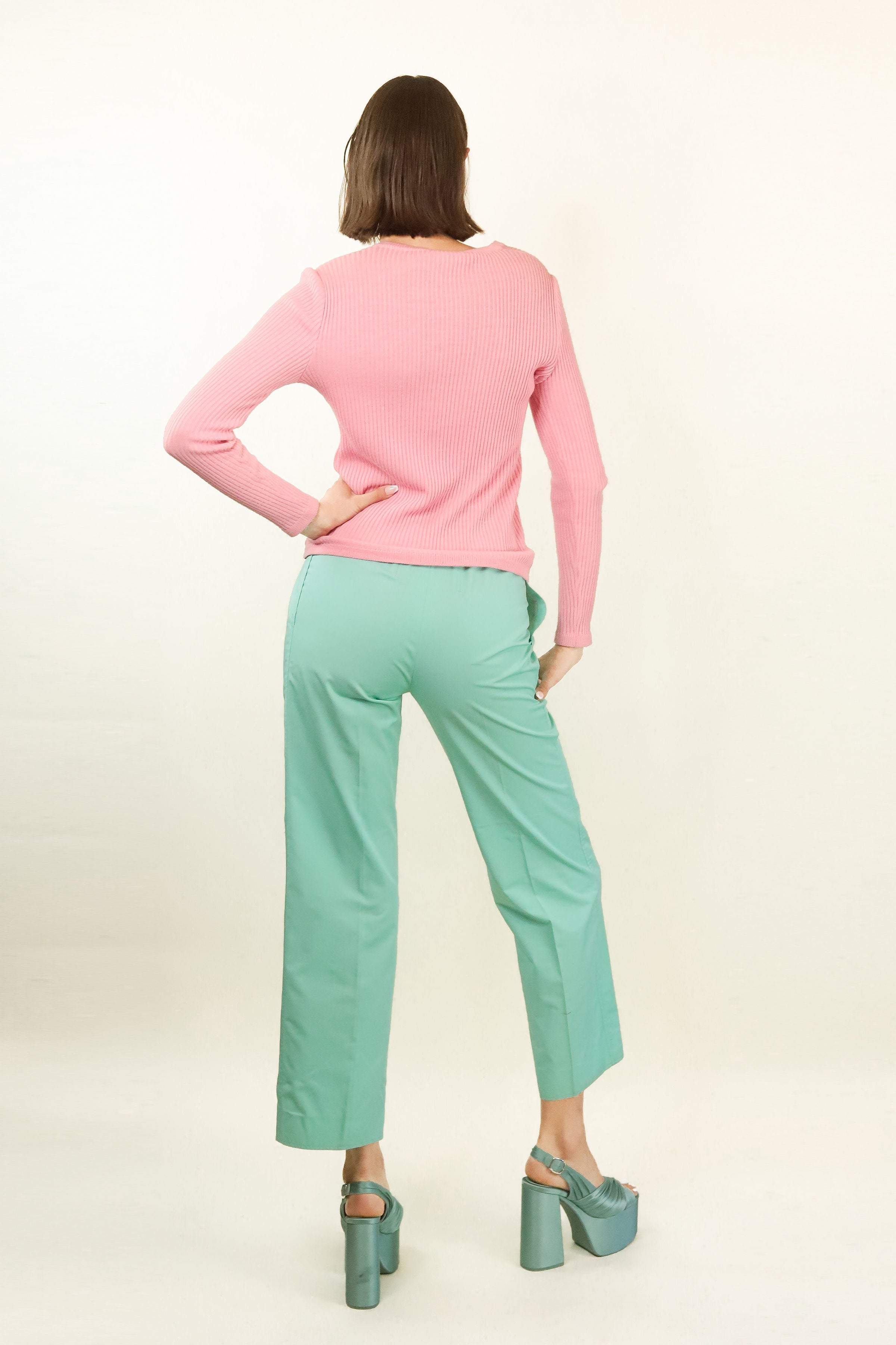 Courreges c. 1970's Mint Green Pants