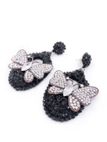 Load image into Gallery viewer, Crystal Butterfly Drop Earrings
