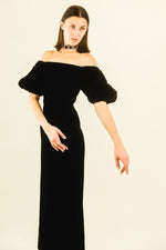 Load image into Gallery viewer, Yves Saint Laurent Off The Shoulder Velvet Gown
