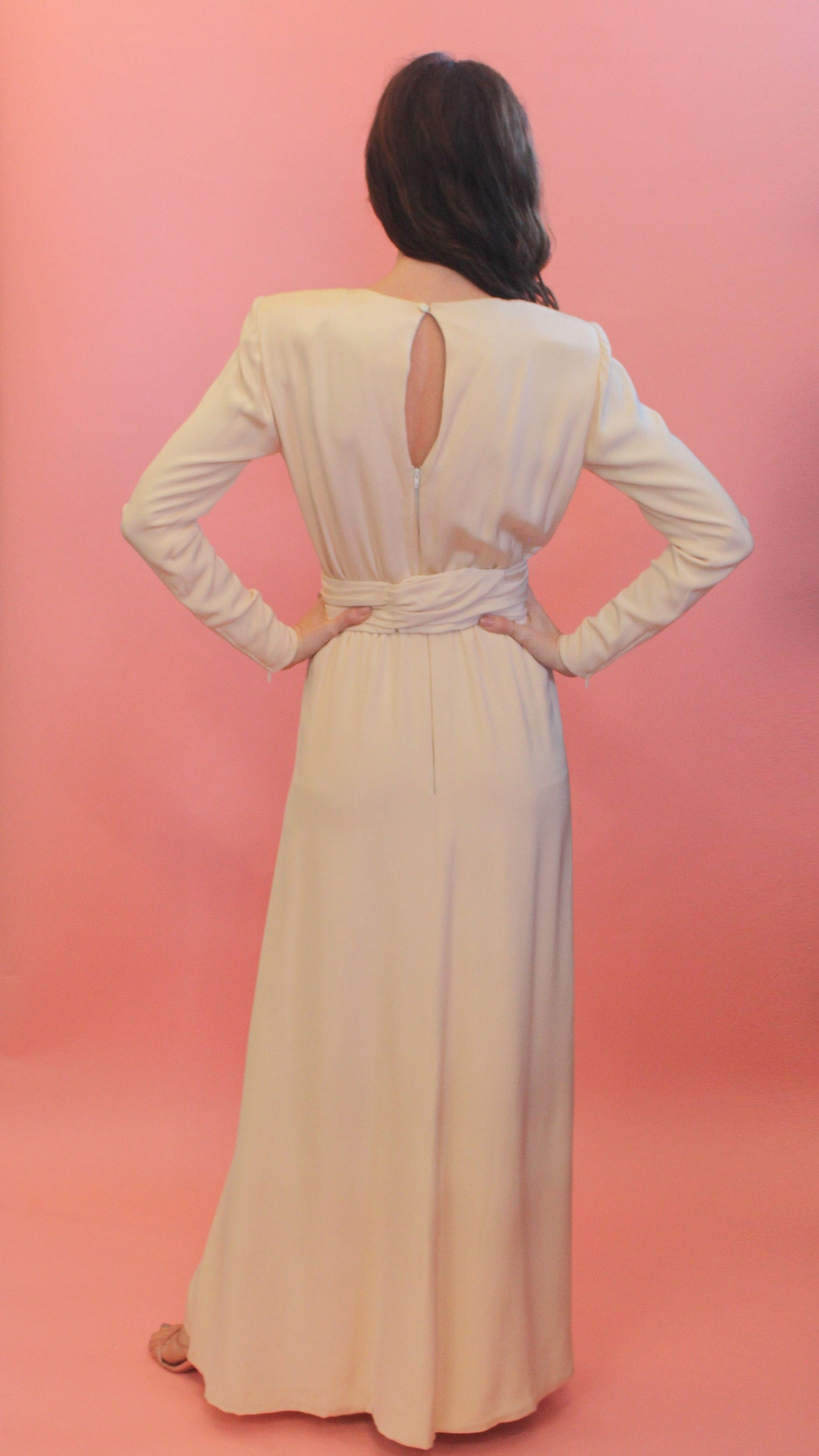 Yves Saint Laurent Haute Couture Ivory Silk Gown