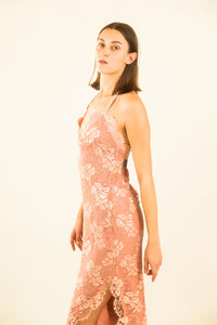 Christian Dior Lace and Buckle Halter Dress