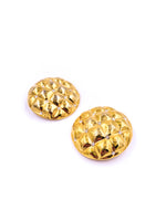 Load image into Gallery viewer, Gold Quilted Earrings
