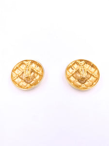 Gold Quilted Earrings