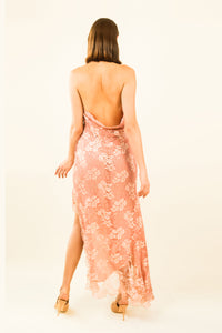 Christian Dior Lace and Buckle Halter Dress