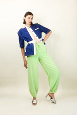 Load image into Gallery viewer, Courreges Neon Green Elastic Hem Pants

