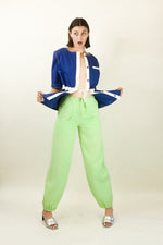 Load image into Gallery viewer, Courreges Neon Green Elastic Hem Pants
