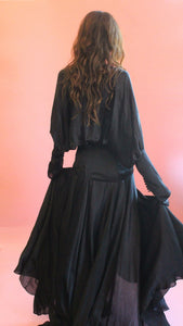 Gianfranco Ferre Black Silk Gown