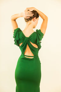 Gucci Emerald Spring 2006 Cross Back Gown