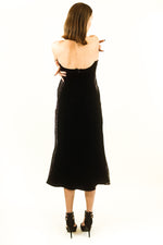 Load image into Gallery viewer, I. Magnin Strapless Velvet and Beaded Dress
