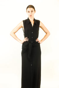 Hermes Monogram Lace Button Front Gown