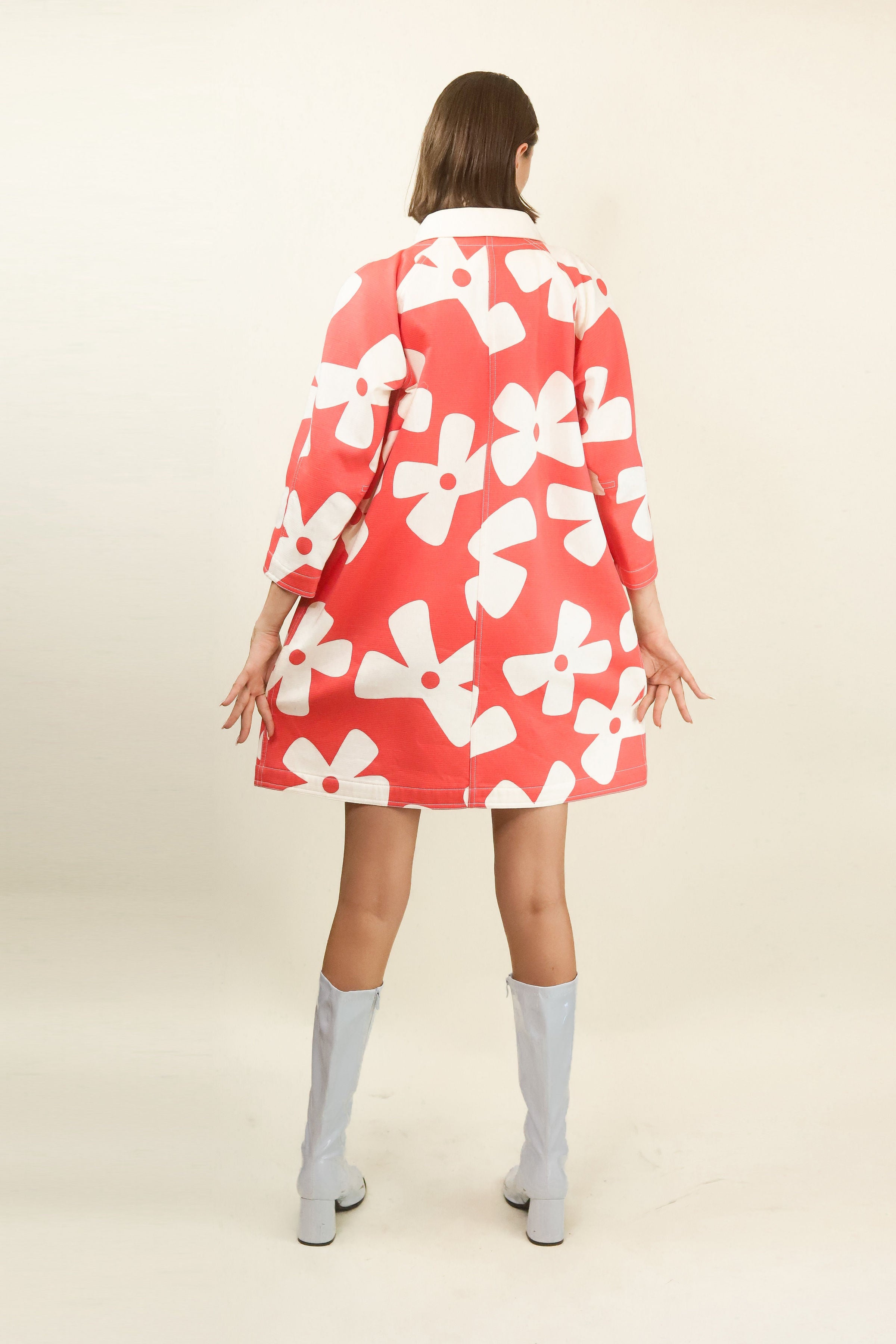 Courreges c. 1970's/80's Floral Coat
