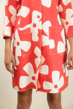 Load image into Gallery viewer, Courreges c. 1970&#39;s/80&#39;s Floral Coat
