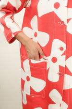 Load image into Gallery viewer, Courreges c. 1970&#39;s/80&#39;s Floral Coat
