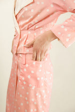 Load image into Gallery viewer, Courreges c. 1980&#39;s Pink and White Dot Skirt Suit
