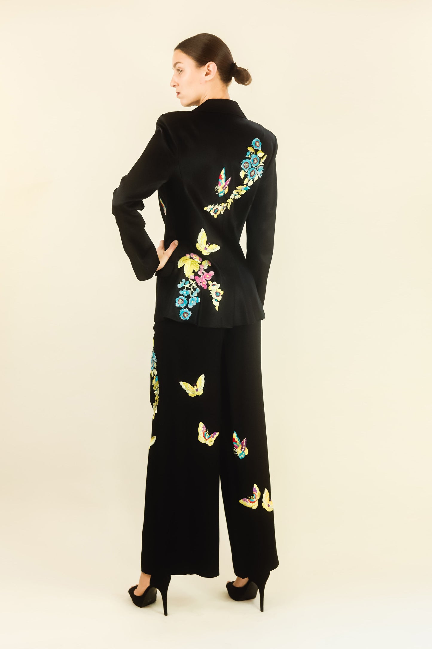 John Galliano Embroidered Butterfly Suit