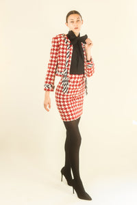 Moschino Houndstooth Skirt Suit