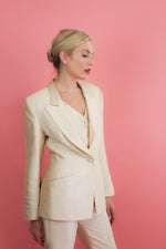 Load image into Gallery viewer, Ivory Three Piece Tuxedo Suit
