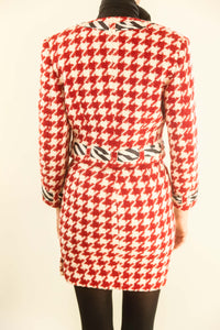 Moschino Houndstooth Skirt Suit