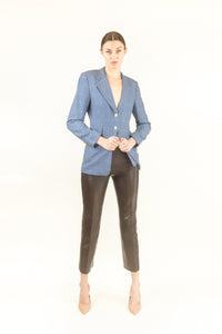 Escada Cashmere Window Pane Blazer
