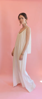 Load image into Gallery viewer, Jane Booke Cotton Dress with Cape Detail
