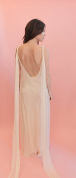 Load image into Gallery viewer, Jane Booke Silk Goddess Chiffon Grecian Style Gown
