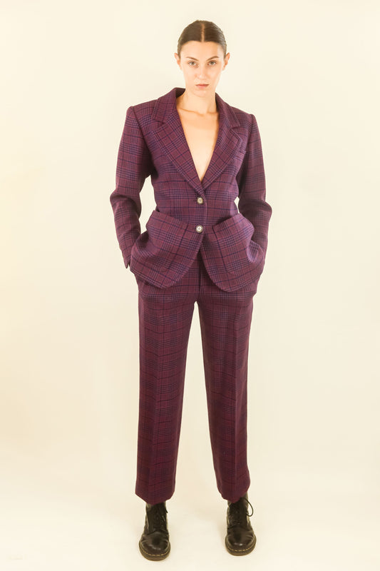 Yves Saint Laurent Wool Plaid Suit - The Kit Vintage