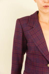 Yves Saint Laurent Wool Plaid Suit