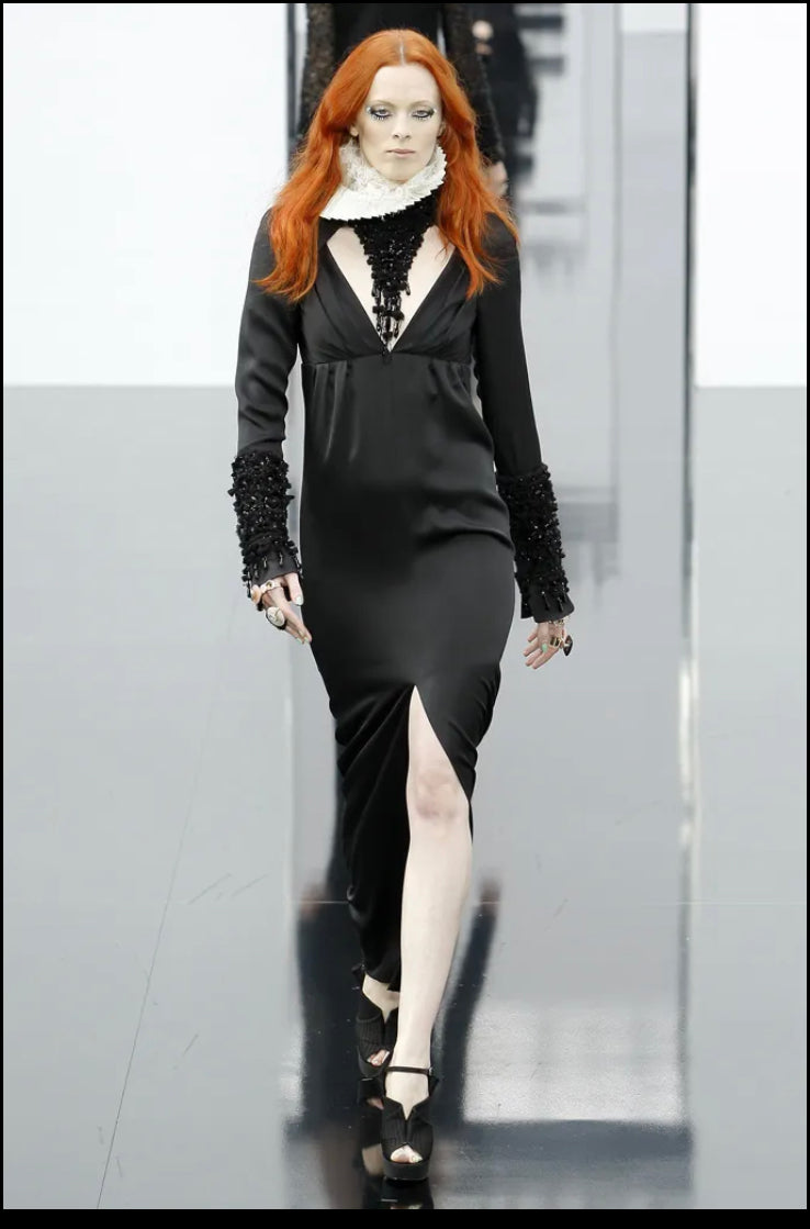 Chanel Fall 2009 Silk Black Dress