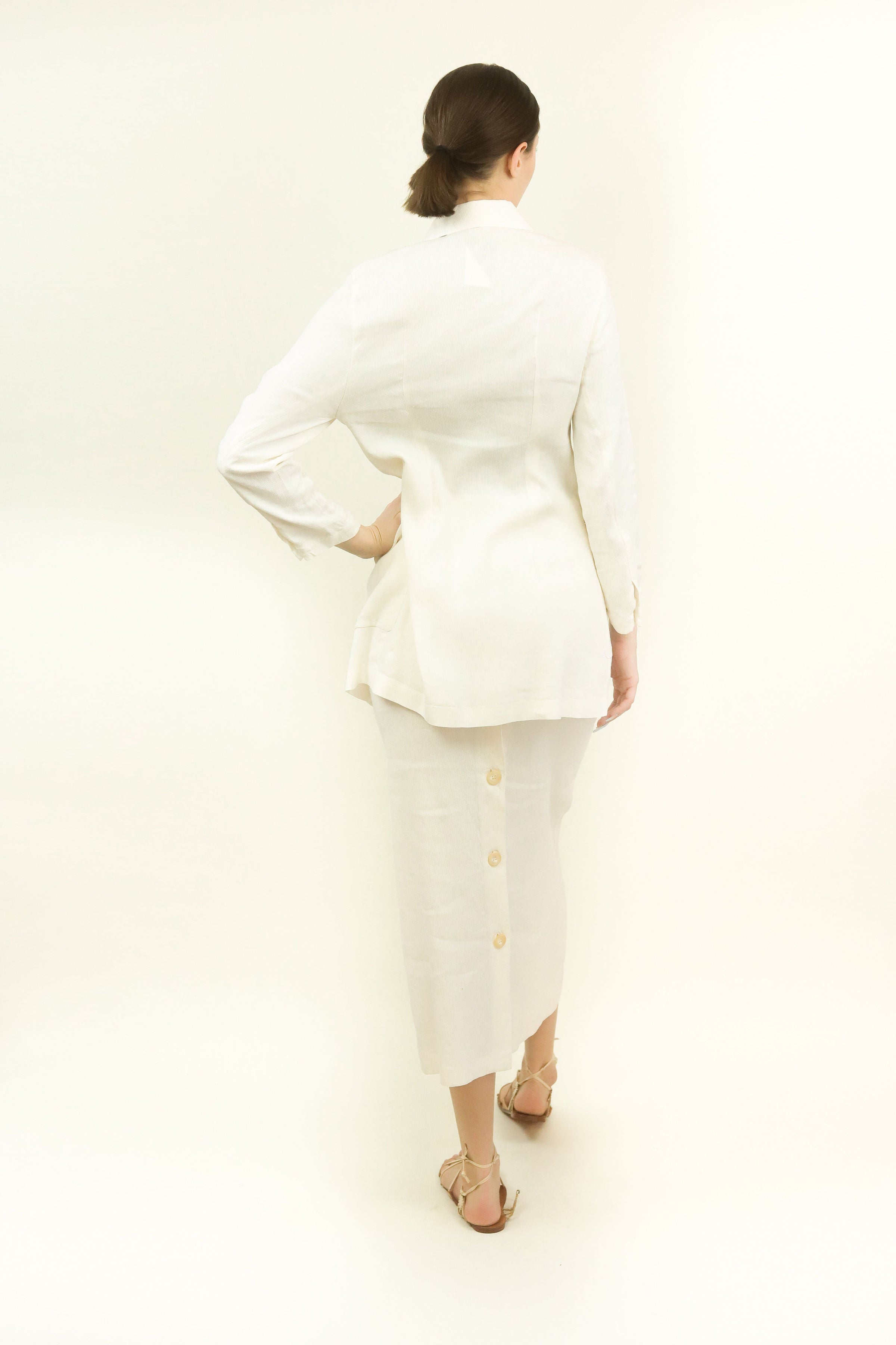 Dries Van Noten Ribbed Jacket and Skirt Set