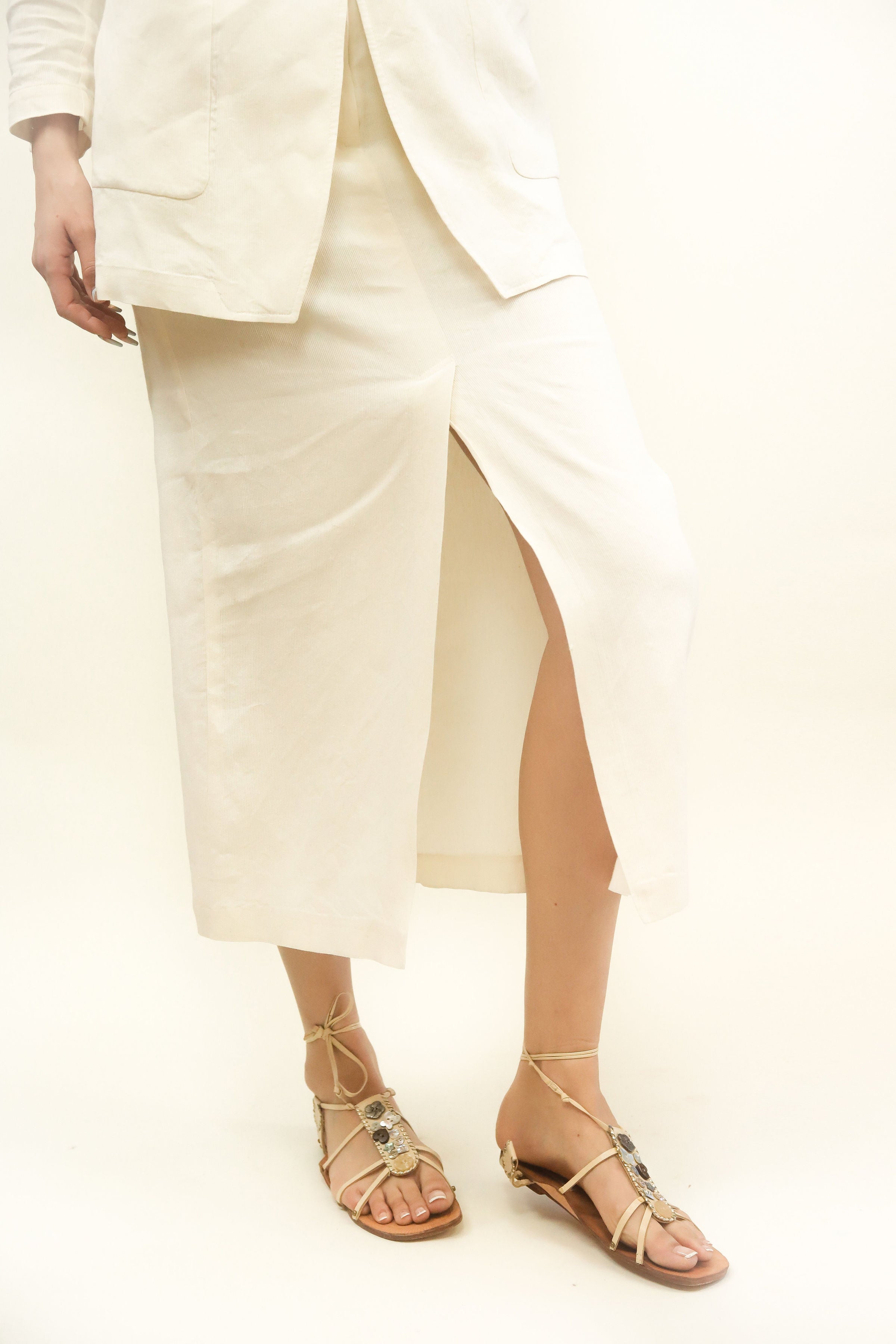 Dries Van Noten Ribbed Jacket and Skirt Set
