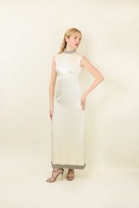 1960's Beaded Neck Wedding Gown