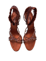 Load image into Gallery viewer, YSL Rive Gauche Metallic Gemstone Heels
