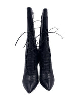 Load image into Gallery viewer, Sergio Rossi Leather Lace Up Heel Boots
