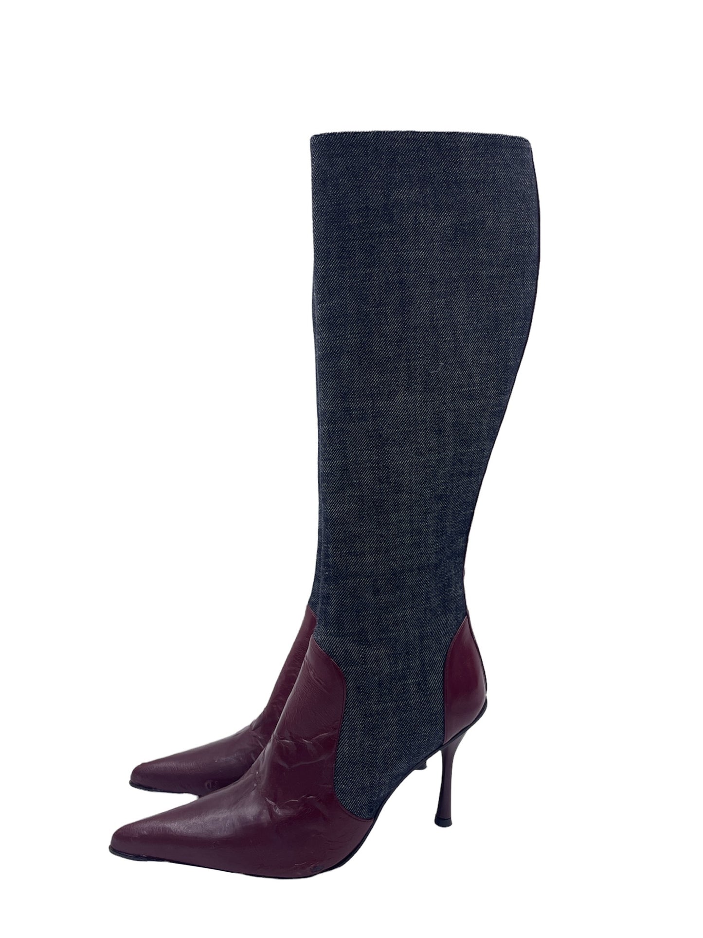 Dolce & Gabbana Denim Knee-High Boots