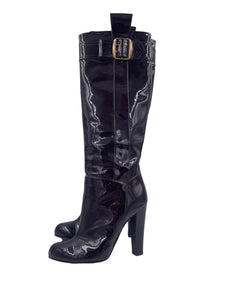 Dolce & Gabanna Patent Leather Heel Boot
