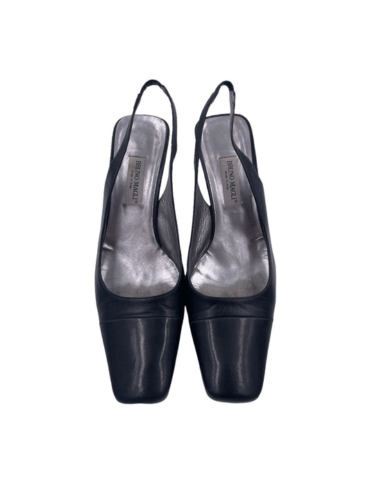 Bruno Magli Black Slingback Heels - The Kit Vintage