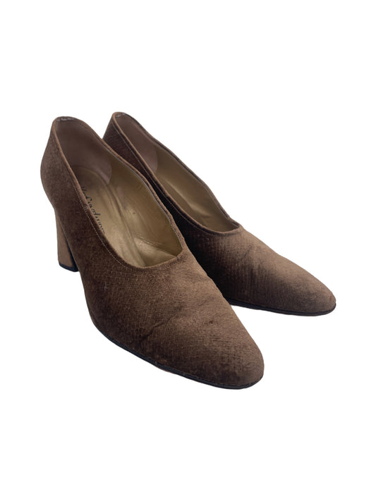 YSL Snakeskin Velvet Block Heel - The Kit Vintage