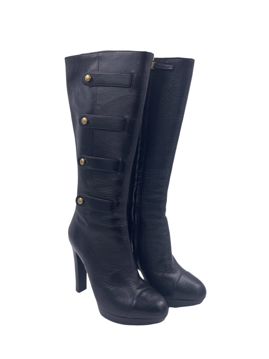 Fendi Black Leather Boot - The Kit Vintage