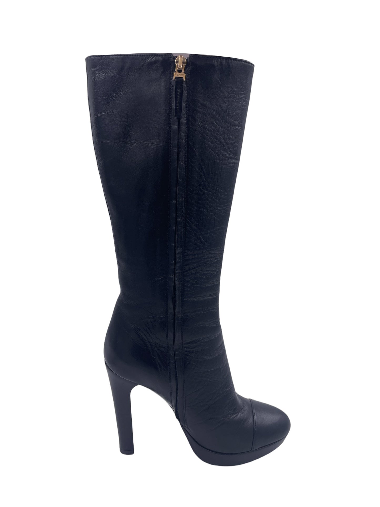 Fendi Black Leather Boot