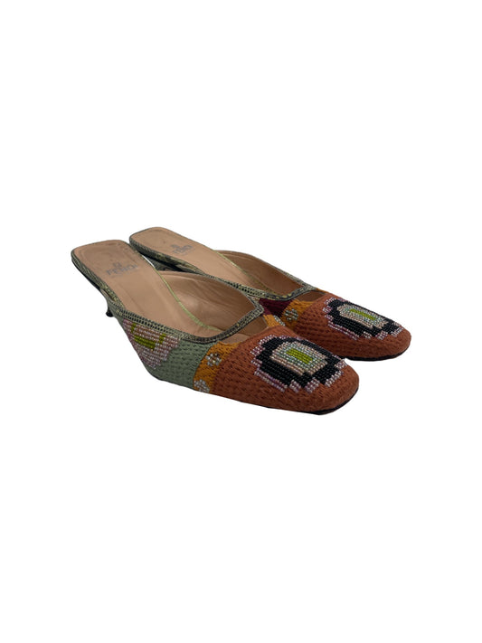 Fendi Beaded And Knit Slide - The Kit Vintage
