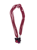 Load image into Gallery viewer, Red Multi-Link Pearl necklace with Pendant Stones
