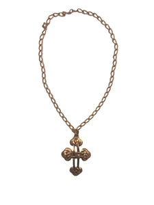 Trifari Gold Cross Necklace
